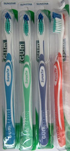 0745495190255 - GUM 464 SUPER TIP ULTRA SOFT TOOTHBRUSH (PACK OF 3)