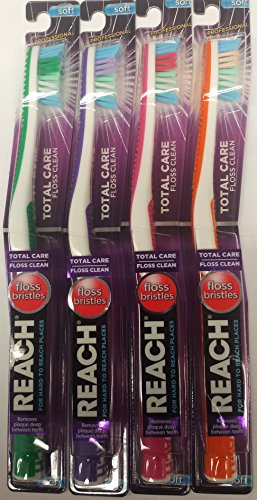 0745495191016 - REACH TOTAL CARE FLOSS CLEAN TOOTHBRUSH SOFT - FLOOS BRISTLES (3 PACK)