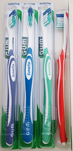 0745495191450 - GUM 461 SUPER TIP TOOTHBRUSH - COMPACT - SOFT (3 PACK)