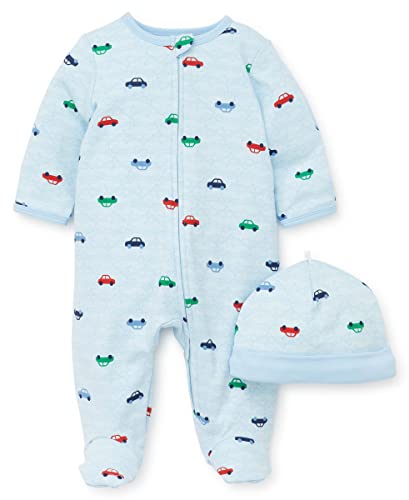 0745644497198 - LITTLE ME BABY BOYS FOOTIES AND ROMPERS BLUE, 3 MONTHS