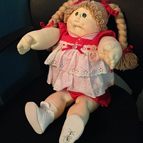 0745734144278 - SIGNED 16 CABBAGE PATCH DOLL VINTAGE XAVIER ROBERTS, HONEY YARN HAIR