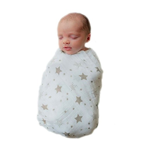0745750440651 - BREATHABLE BABY COTTON MUSLIN SWADDLE BLANKET INFANT CAR SEAT CANOPY NURSING COVER (TYPE 5)