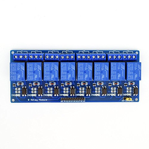 0745780192704 - ADEEPT 5V RELAY SHIELD MODULE EXPANSION WITH OPTOCOUPLER PROTECTION FOR ARDUINO RASPBERRY PI DSP AVR PIC ARM (8 CHANNEL)