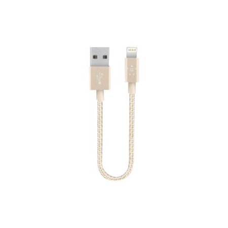 0745883661343 - BELKIN MIXIT 6-INCH METALLIC LIGHTNING TO USB CABLE FOR IPHONE 6S / 6S PLUS, IPHONE 6 / 6 PLUS, IPHONE SE, IPHONE 5 / 5S / 5C AND IPOD TOUCH 5TH GEN (GOLD)