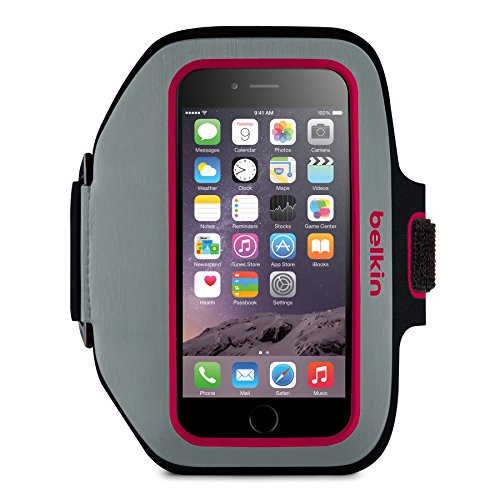 0745883675289 - BELKIN SPORT-FIT PLUS ARMBAND FOR IPHONE 6 / 6S (GRAY / FUCHSIA)