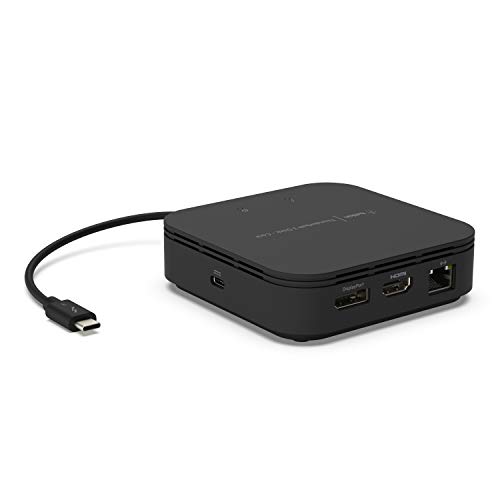 0745883786497 - BELKIN THUNDERBOLT 3 DOCK CORE W/ THUNDERBOLT 3 CABLE (THUNDERBOLT DOCK FOR MAC AND WINDOWS) DUAL 4K @60HZ, 40GBPS TRANSFER SPEEDS, 60W UPSTREAM CHARGING