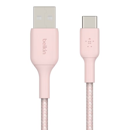 0745883787258 - BELKIN 5FT. USB-C TO USB-A CHARGING CABLE + STRAP, ROSE GOLD