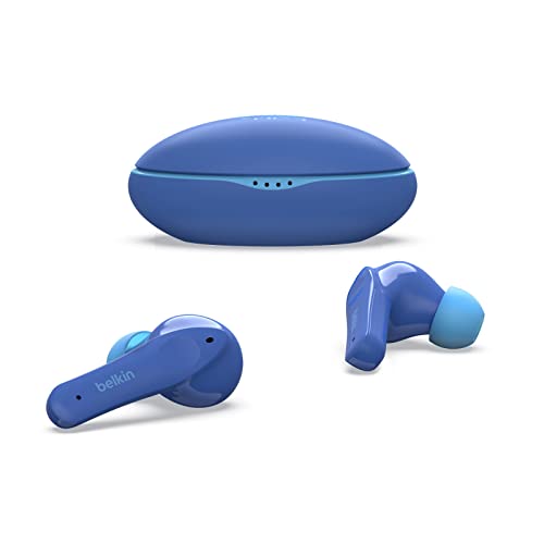 0745883841530 - BELKIN SOUNDFORM NANO, TRUE WIRELESS EARBUDS FOR KIDS, 85DB LIMIT FOR EAR PROTECTION, ONLINE LEARNING, SCHOOL, IPX5 SWEAT WATER RESISTANT, 24 HOURS PLAY TIME