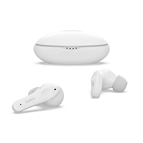 0745883841554 - BELKIN SOUNDFORM NANO, TRUE WIRELESS EARBUDS FOR KIDS, 85DB LIMIT FOR EAR PROTECTION, ONLINE LEARNING, SCHOOL, IPX5 SWEAT AND WATER RESISTANT, 24 HOURS PLAY TIME FOR IPHONE, GALAXY, PIXEL AND MORE