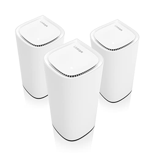 0745883861699 - LINKSYS VELOP PRO WIFI 6E MESH SYSTEM MX6203 - COGNITIVE MESH ROUTER WITH 6 GHZ BAND ACCESS & 5.4 GBPS TRUE GIGABIT SPEED - WHOLE-HOME COVERAGE UP TO 9,000 SQ. FT. & 200+ DEVICES - 3 PACK