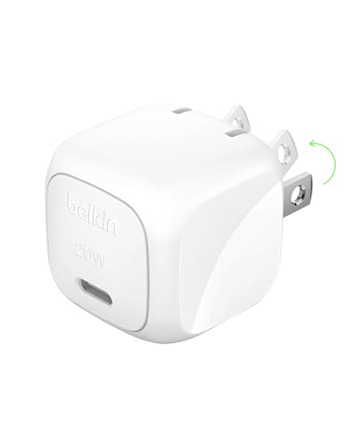 0745883880447 - BELKIN BOOSTCHARGE 20W CUBIC WALL CHARGER, USB-C POWER DELIVERY FAST CHARGING FOR APPLE IPHONE 15, 15 PLUS, 15 PRO, 15 PRO MAX, 14, 14 PRO, 14 PRO MAX, SAMSUNG GALAXY S24, IPAD, AIRPODS & MORE - WHITE