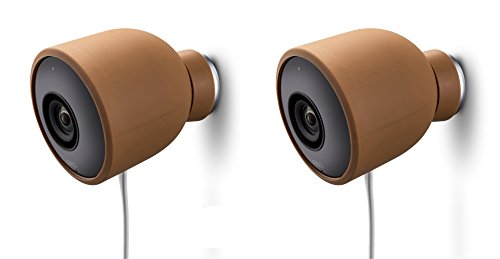 0746060131642 - COLORFUL SILICONE SKINS FOR NEST CAM OUTDOOR SECURITY CAMERA – PROTECT AND CAMOUFLAGE YOUR NEST CAM OUTDOOR WITH THESE UV LIGHT- AND WEATHER RESISTANT SILICONE SKINS (2 PACK, BROWN)