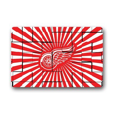 7461202548456 - GENERIC CUSTOM NHL DETROIT RED WINGS FASHION ENTRANCE DOORMAT INDOOR/OUTDOOR RUG COVER 23.6X15.7