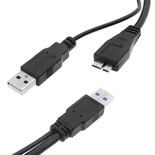 7462676724810 - NEW USB 3.0 DUAL POWER VIER Y SHAPE 2 X TYPE A TO MICRO B SUPERSPEED CABLE EXTERNAL HARD DRIVES FOR SEAGATE/TOSHIBA/WD/HITACHI/SAMSUNG-0.6M