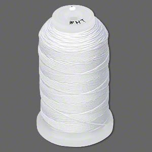 Simply Silk Beading Thread Size D White 0.012 Inch 0.34mm Spool 260 Yards  for Stringing Weaving Knotting