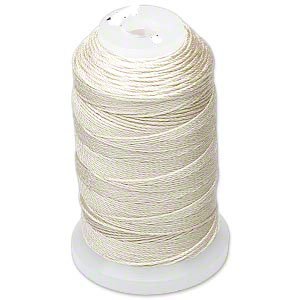Simply Silk Beading Thread Size D White 0.012 Inch 0.34mm Spool 260 Yards  for Stringing Weaving Knotting