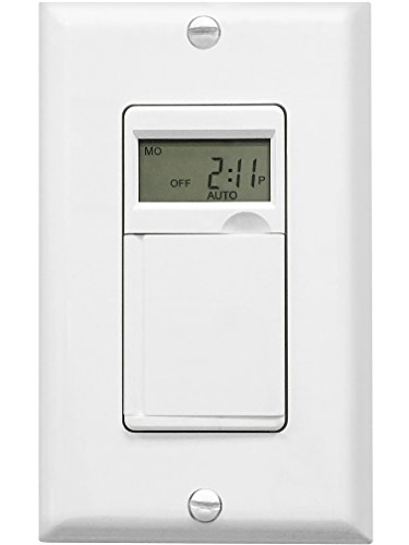 7466655933897 - ENERLITES HET01 7-DAY PROGRAMMABLE IN-WALL DIGITAL TIMER SWITCH FOR LIGHTS AND MOTORS,18 SETS ON/OFF, RANDOM VACATION & DAYLIGHT SAVINGS MODE, NEUTRAL WIRE REQUIRED, WHITE