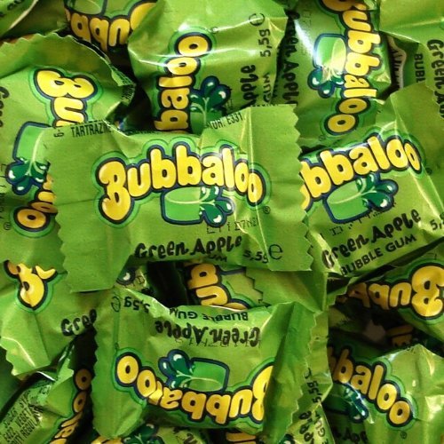 0746715236951 - BUBBALOO GREEN APPLE FLAVOUR BUBBLE GUM - 60 PACK BY BUBBALOO