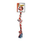 0746772200100 - COTTON BLEND 3 KNOT ROPE TUG DOG TOY IN MULTI SIZE SMALL 15 H