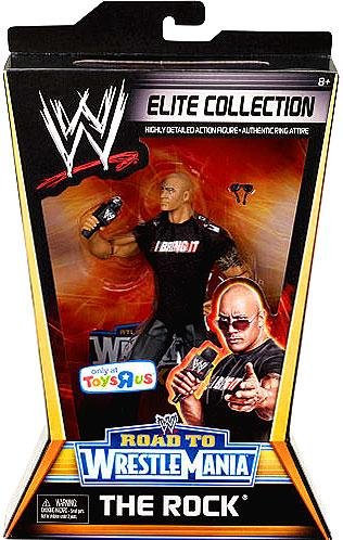 0746775025687 - MATTEL WWE WRESTLING EXCLUSIVE ELITE COLLECTION ROAD TO WRESTLEMANIA ACTION FIGURE THE ROCK