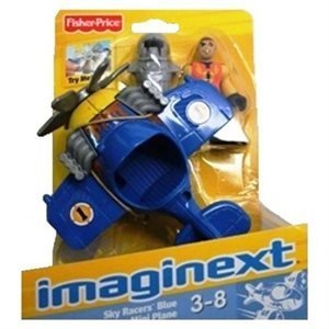 0746775104757 - FISHER PRICE IMAGINEXT SKY RACER BLUE MINI PLANE TOY AIRPLANE