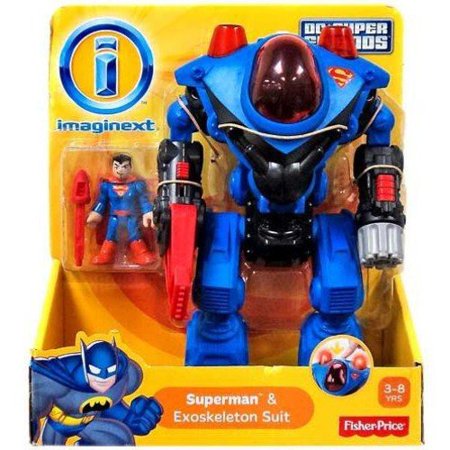 0746775163105 - BONECO FISHER-PRICE IMAGINEXT DC SUPER FRIENDS SUPERMAN E EXOESQUELETO
