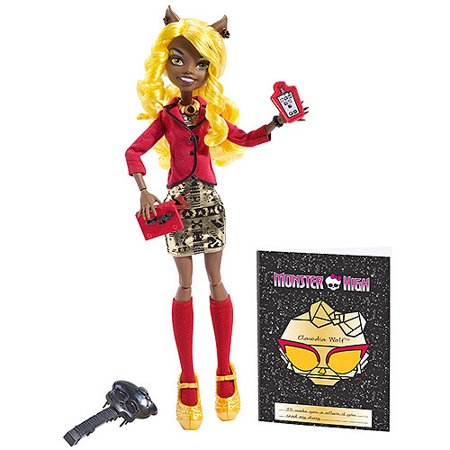 0746775299286 - MONSTER HIGH FRIGHTS, CAMERA, ACTION! CLAWDIA WOLF DOLL