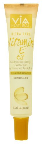 0746817579291 - VIA NATURAL ULTRA CARE VITAMIN E OIL CONCENTRATED NATURAL OIL 1.5OZ - PROMOTES LONGER, STRONGER, HEALTHIER HAIR, ADDS VITAMINS AND KERATIN TO HAIR