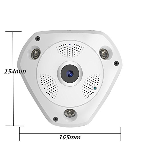 0746835363643 - GENERIC 960P 1.3MP WIRELESS IP CAMERA WITH CE CERTIFICATE, 360 DEGREE FISHEYE CAMERA, IDEAL FOR HOME OFFICE SCHOOL STORE SECURITY USE, BABY MONITORING, NIGHT VISION MOBILE APP: VR CAM