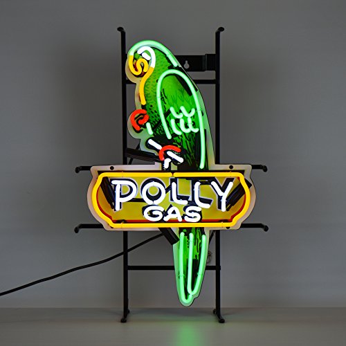 0746839725423 - NEONETICS SHAPED POLLY GAS NEON SIGN WITH BACKING