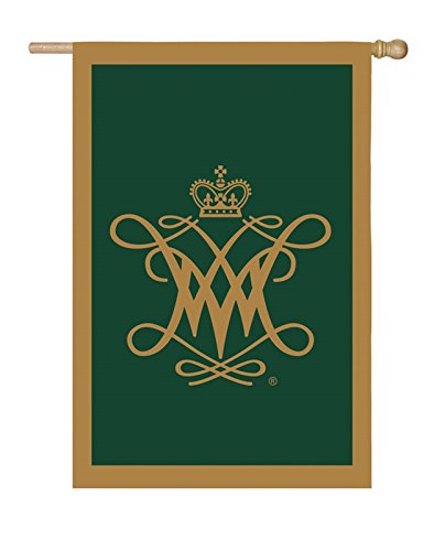 0746851559235 - TEAM SPORTS AMERICA WILLIAM & MARY APPLIQUE HOUSE FLAG, 28 X 44 INCHES