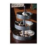 0746851639890 - 3-TIERED GALVANIZED METAL TRAY