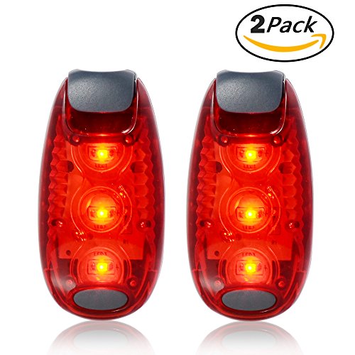 0746856463285 - KOOTEK® RED FLASHING LED SAFETY LIGHT WITH FREE CLIP ON VELCRO STRAPS SPORT RUNNING WARNING STROBE TAIL LIGHTS FOR DOG COLLAR, WALKING, CYCLING, BIKE, HELMET, BATTERIES INCLUDED