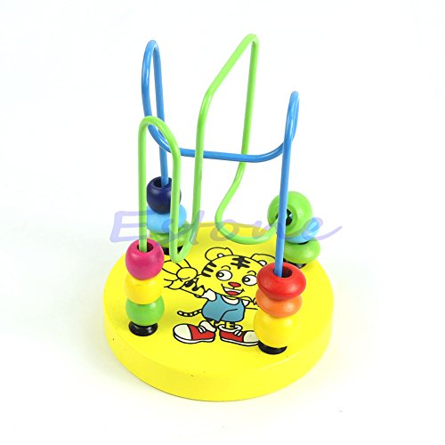 0747269433964 - NEW 1PC CHILDREN KIDS BABY COLORFUL WOODEN MINI AROUND BEADS EDUCATIONAL TOY