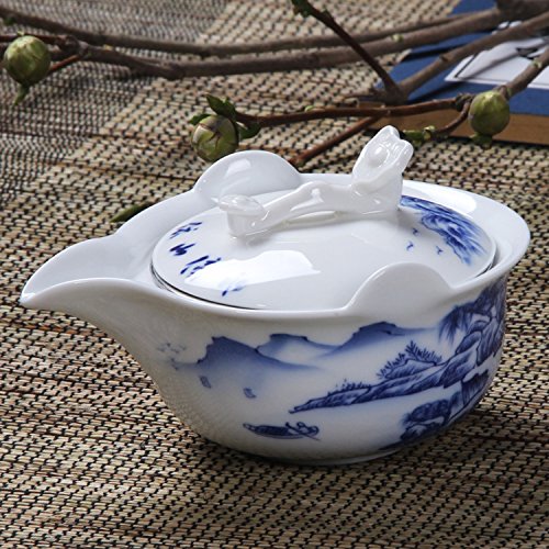0747297523200 - TEA SETS TEAPOT TEA CUP CHINESE BLUE AND WHITE CERAMIC TEA SET