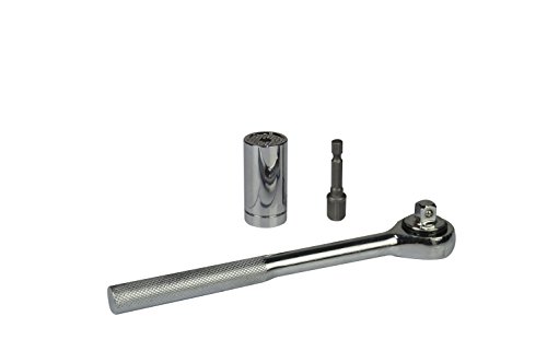 0747380754764 - GATOR GRIP SET HILLO PROFESSIONAL GRADE UNIVERSAL SOCKET WRENCH GATOR GRIP UNIVERSAL SOCKET ADAPTER MICRO FASTENERS WITH POWER DRILL ADAPTER AND HANDLE