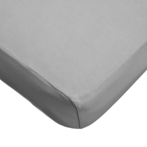 0074748354541 - AMERICAN BABY COMPANY SUPREME JERSEY KNIT FITTED CRIB SHEET, GRAY