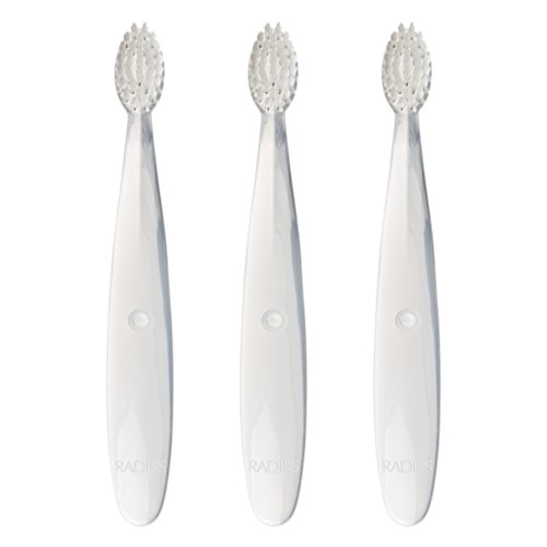 0074748362911 - RADIUS PURE BABY TOOTHBRUSH FOR 6 MONTHS +, ULTRA SOFT BRISTLES (PACK OF 3)
