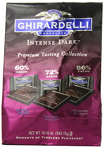 0747599311581 - GHIRARDELLI INTENSE DARK ASSORTMENT (TWILIGHT DELIGHT, EVENING DREAM AND MIDNIGHT REVERIE) CHOCOLATE SQUARES, 19.14 OUNCE
