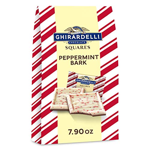 0747599322198 - GHIRARDELLI PEPPERMINT BARK MILK AND WHITE CHOCOLATE SQUARES – 7.90 OZ. (224.2G)