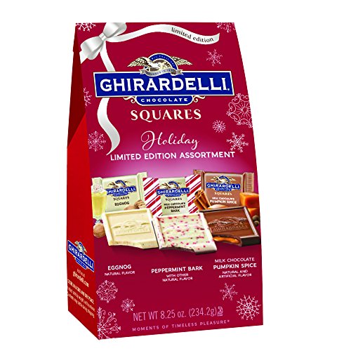 0747599322280 - GHIRARDELLI LIMITED EDITION HOLIDAY ASSORTED SQUARES BAG, 8.25 OUNCE