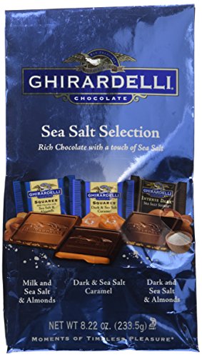 0747599322464 - GHIRARDELLI SEA SALT ASSORTED LARGE SQUARES BAG, 8.22 OUNCE
