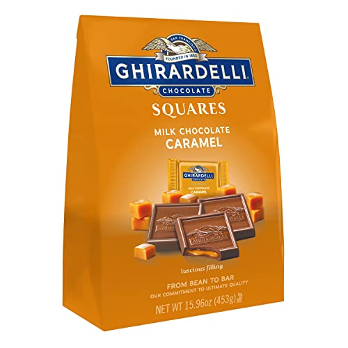 0747599322853 - GHIRARDELLI MILK AND CARAMEL SQUARES XL BAG, 15.96 OUNCE