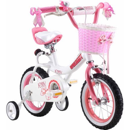 0747719796045 - ROYALBABY JENNY PRINCESS PINK GIRL'S BIKE WITH TRAINING WHEELS AND BASKET, PERFECT GIFT FOR KIDS (PINK, 12 INCH)