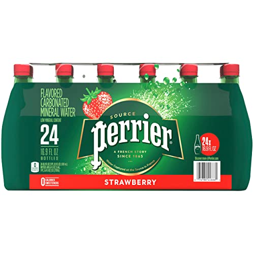 0074780446662 - PERRIER STRAWBERRY FLAVORED CARBONATED MINERAL WATER, 16.9 FL OZ. PLASTIC BOTTLES (24 COUNT)