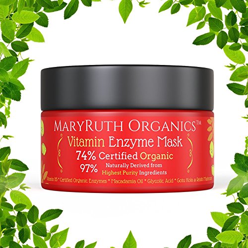 0747865494505 - ORGANIC VITAMIN ENZYME MASK BY MARYRUTH ORGANICS - UNSCENTED HIGHEST PURITY 74% ORGANIC INGREDIENTS, VITAMINS & GLYCOLIC ACID GENTLY REMOVE DEAD SKIN CELLS TO ALLOW NEW NOURISHING SKIN TISSUE TO EMERGE. ORGANIC ENZYMES - 4OZ
