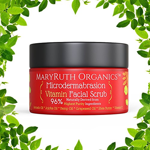 0747865494512 - MICRODERMABRASION VITAMIN FACIAL SCRUB BY MARYRUTH ORGANICS - UNSCENTED HIGHEST PURITY NATURAL EXFOLIATOR - GREAT FOR WRINKLES, FINE LINES & MILD ACNE - AVOCADO OIL, JOJOBA OIL, HEMP OIL, SHEA BUTTER - NO SUGARS 4OZ