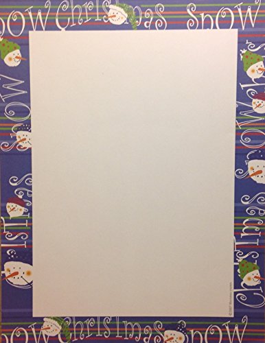 0747946652107 - DECORATED PRINTER PAPER FOR HOLIDAYS AND EVENTS - 8.5 X 11 INCHES (50 SHEETS WHIMSICAL SNOWMAN)