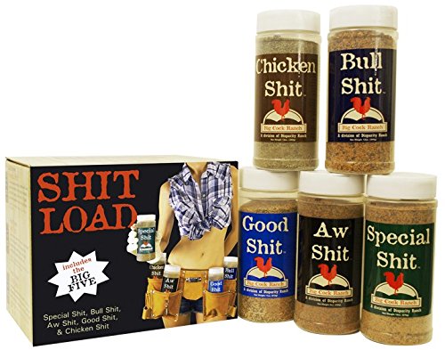 0748252027276 - SPECIAL SHIT - SHIT LOAD BIG FIVE SAMPLER (PACK OF 5 SEASONINGS WITH 1 EACH OF BULL, SPECIAL, GOOD, AW AND CHICKEN)