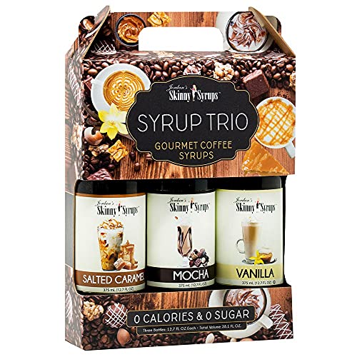 0748252107336 - SKINNY SYRUPS - CLASSIC SYRUP TRIO CONTAINS 3 BOTTLES VANILLA, MOCHA , SALTED CA